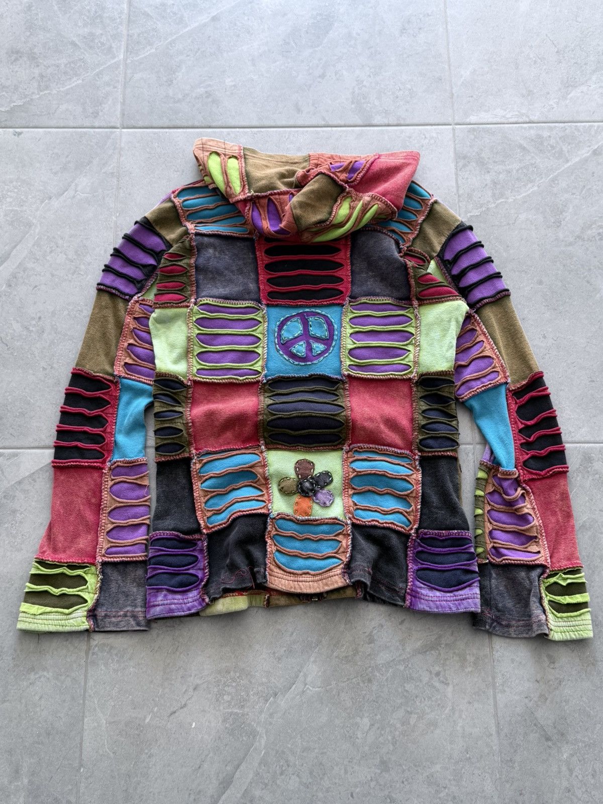 Hysteric Glamour Vintage Y2K Hysteric Glamour Patchwork Zip Hoodie Size S / US 4 / IT 40 - 5 Thumbnail