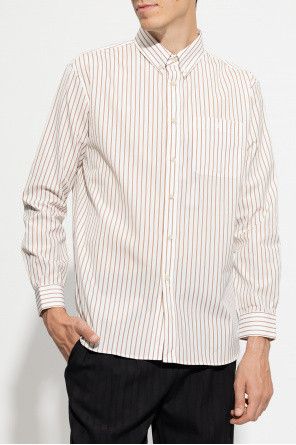 Saint Laurent Paris o1bcso1str1124 Cassandre Shirt in White Size US M / EU 48-50 / 2 - 2 Thumbnail