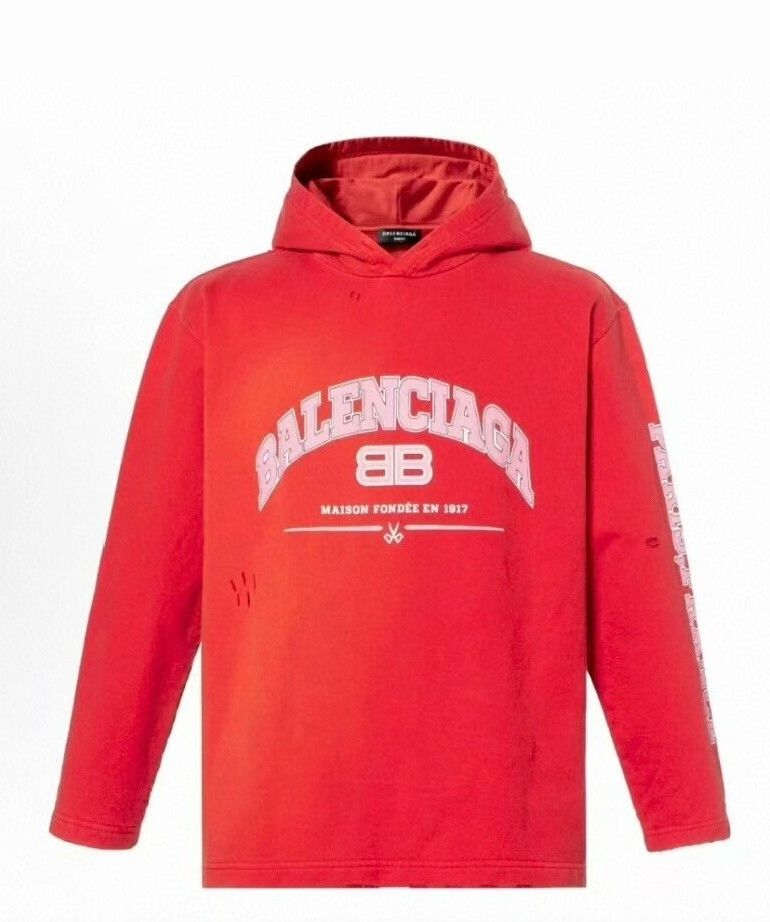 Balenciaga balenciaga vintage red hooded sweatshirt Size US S / EU 44-46 / 1 - 2 Thumbnail