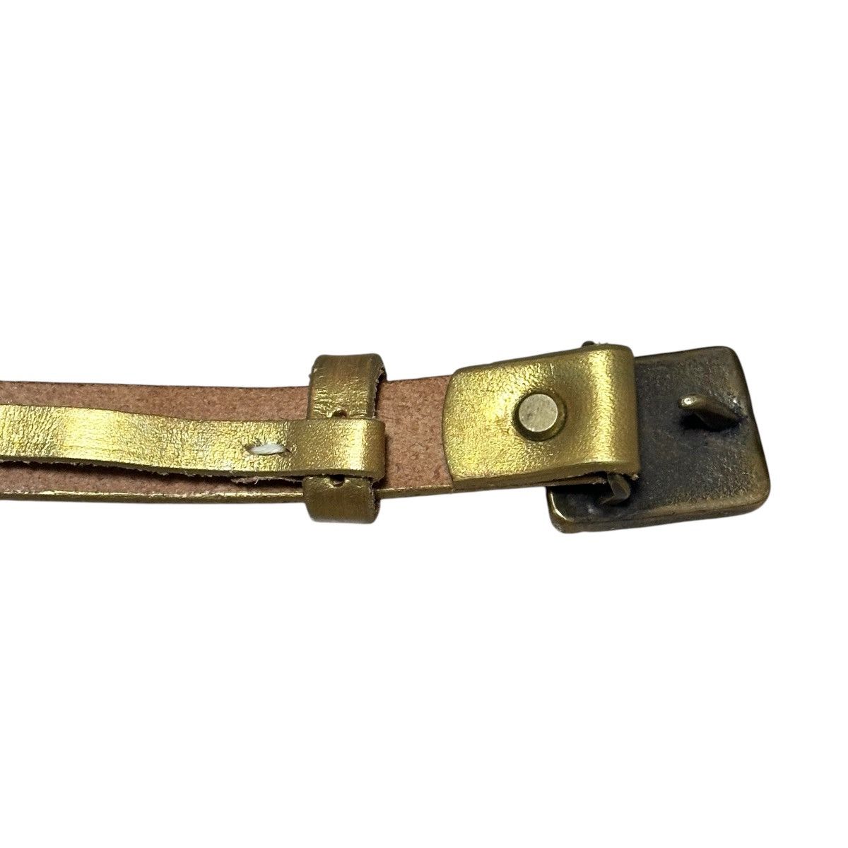 Kapital KAPITAL Gold-Coated Leather Belt Size ONE SIZE - 3 Thumbnail