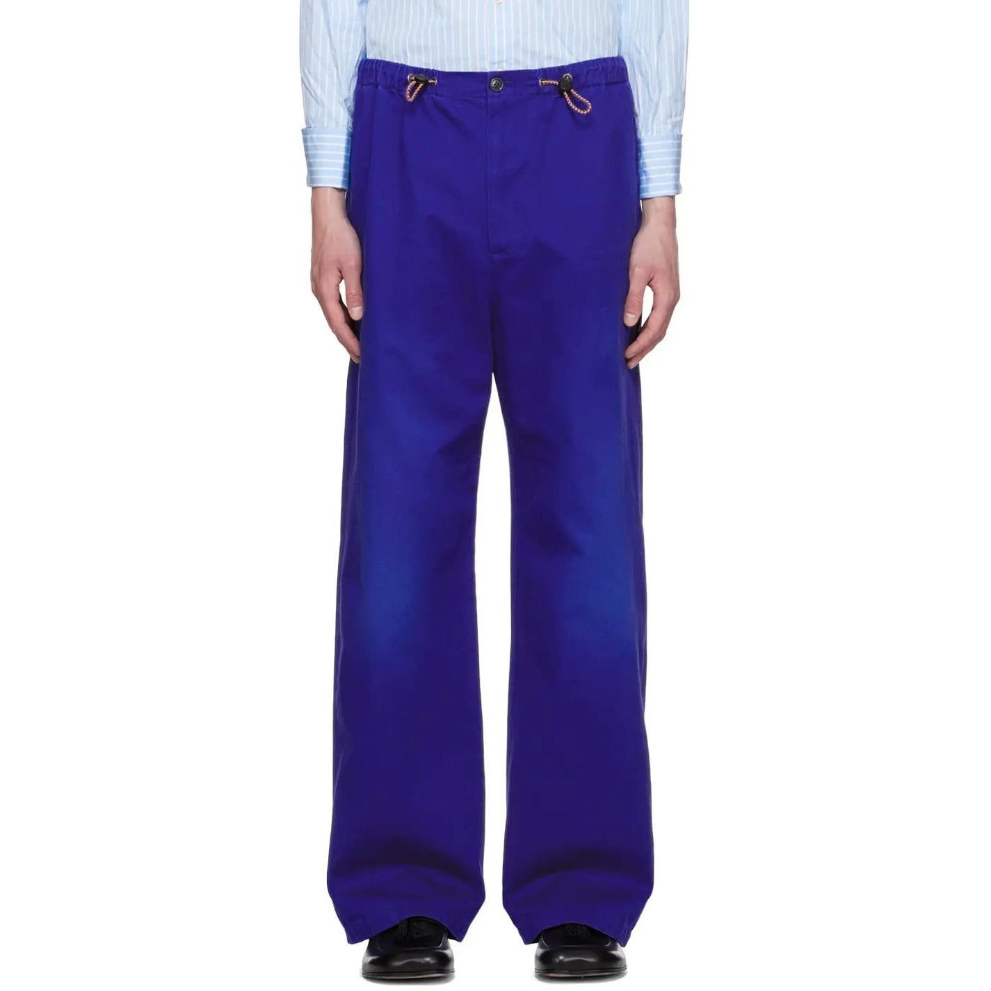 Gucci 52 XL - Gucci Blue Pants Trousers Drawstring Cotton Drill Size US 36 / EU 52 - 1 Thumbnail