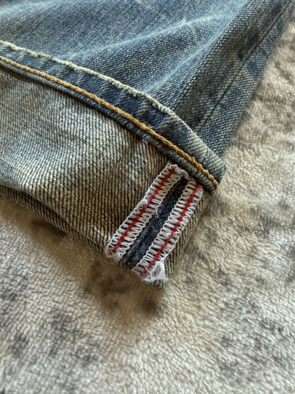 Japanese Brand Co&Lu Japan Daicock Evisu Style Redline Baggy Loose Jeans Size US 32 / EU 48 - 12 Thumbnail