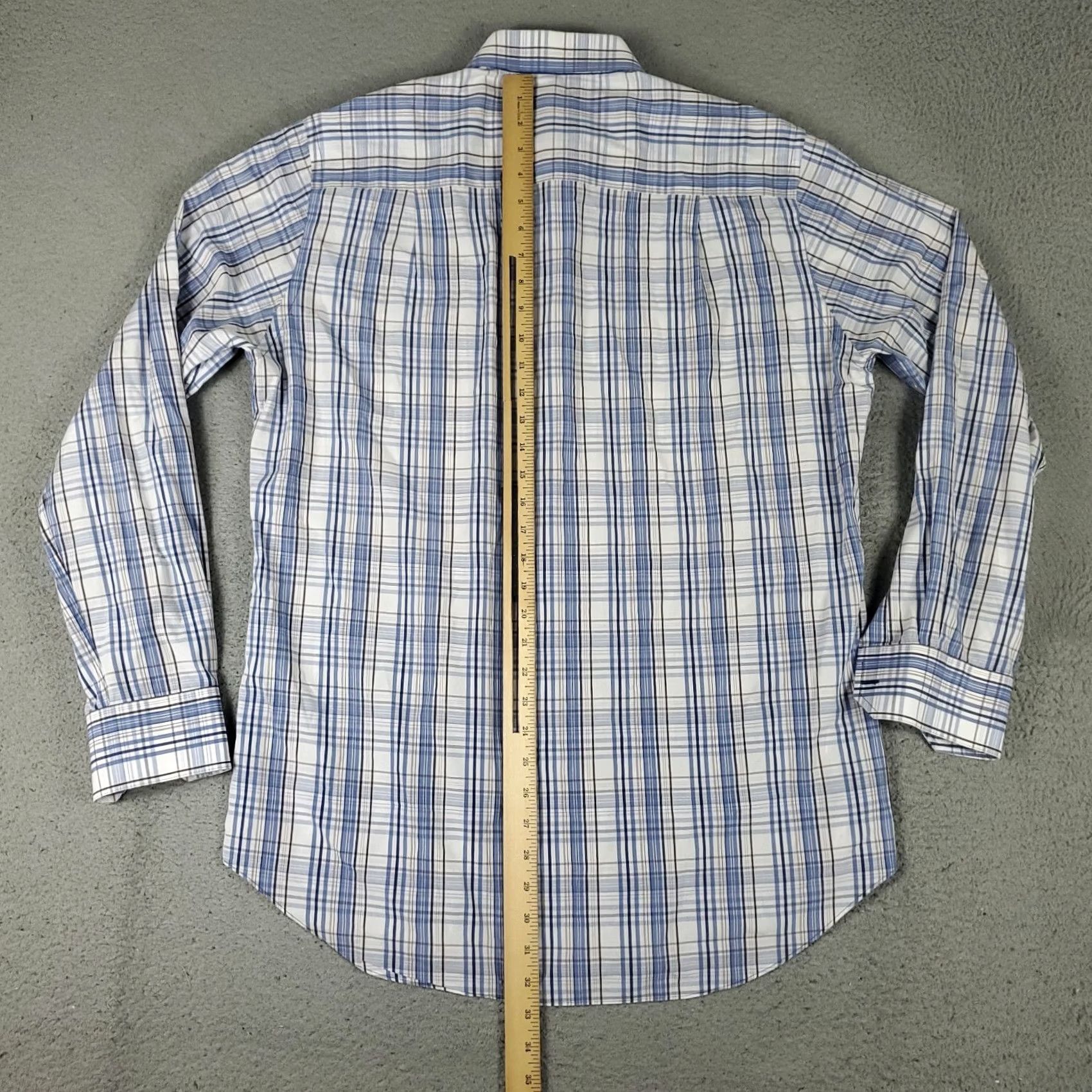 David Donahue David Donahue Shirt Mens Large Blue Plaid Casual Button Up Long Sleeve Size US L / EU 52-54 / 3 - 3 Thumbnail