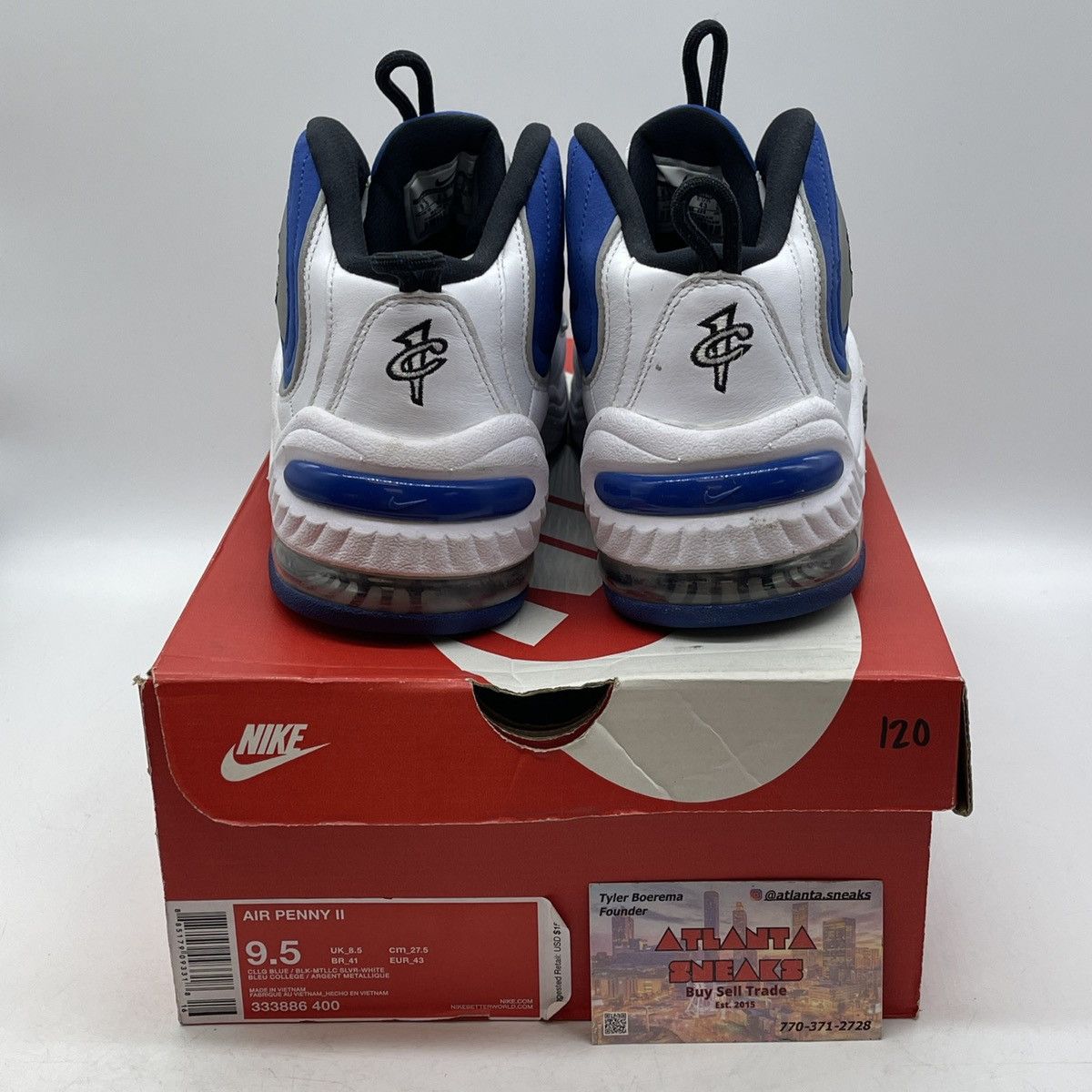Nike Air penny 2 Atlantic blue Size US 9.5 / EU 42-43 - 3 Thumbnail