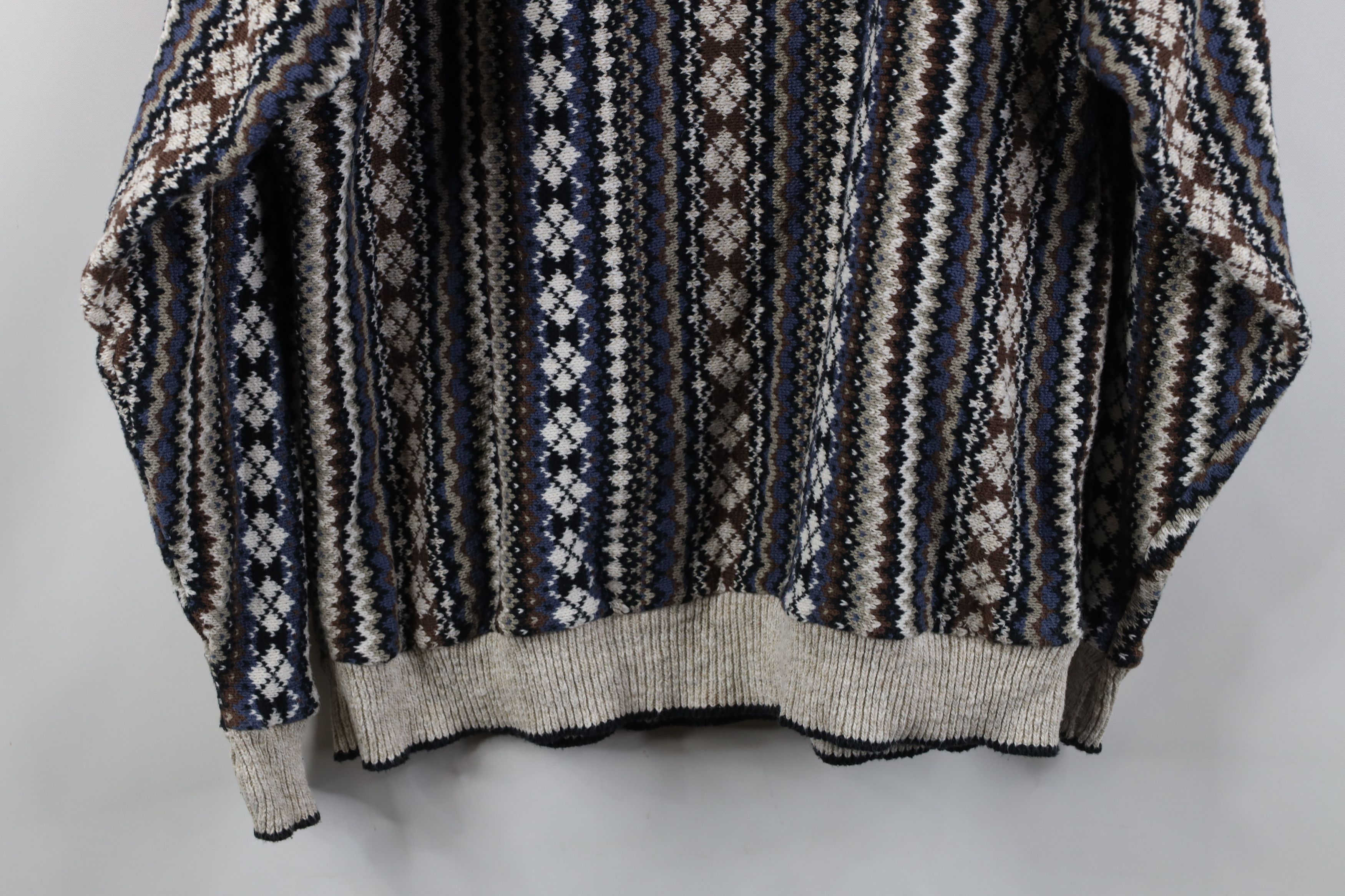Vintage Vintage 90s Streetwear Fair Isle Knit Crewneck Sweater USA Size US XL / EU 56 / 4 - 10 Thumbnail