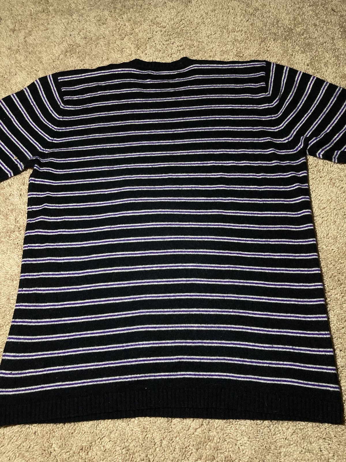 Supreme 2004 Supreme Striped Black Purple Large Vintage OG 2000s 90s Size US L / EU 52-54 / 3 - 8 Thumbnail