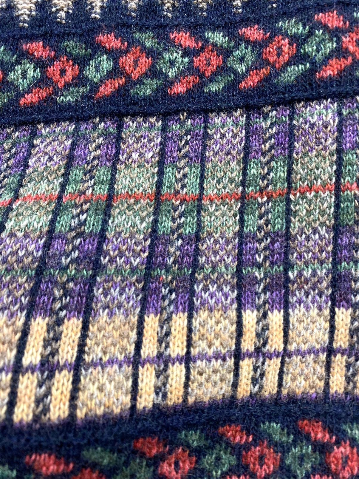 Vintage Rare! Vintage 90’s Knit Pattern Cardigan Sweater Coogi Style Size US L / EU 52-54 / 3 - 20 Thumbnail