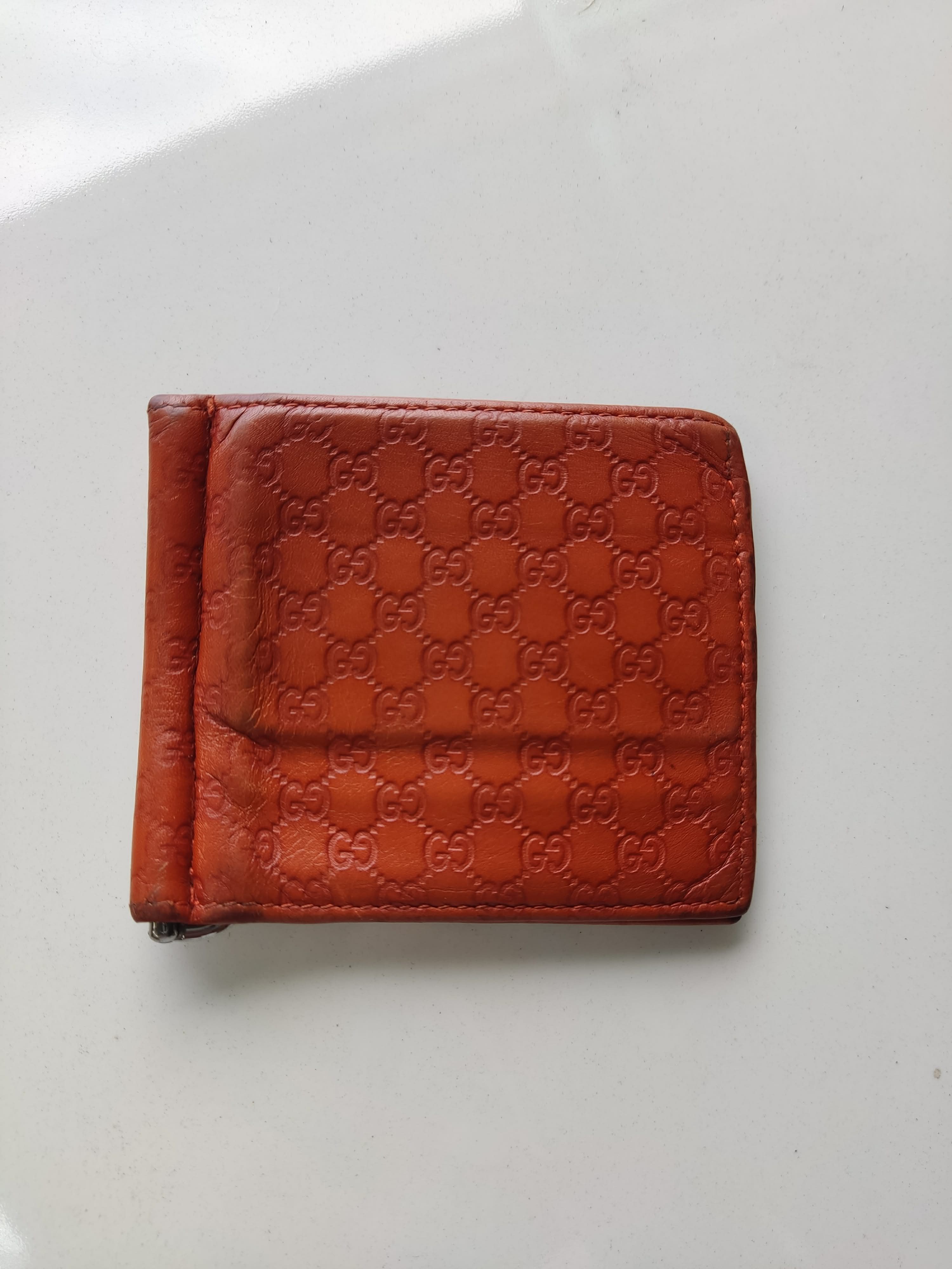 Gucci GUCCI Orange Guccissima Leather Bi-Fold Wallet Size ONE SIZE - 1 Thumbnail