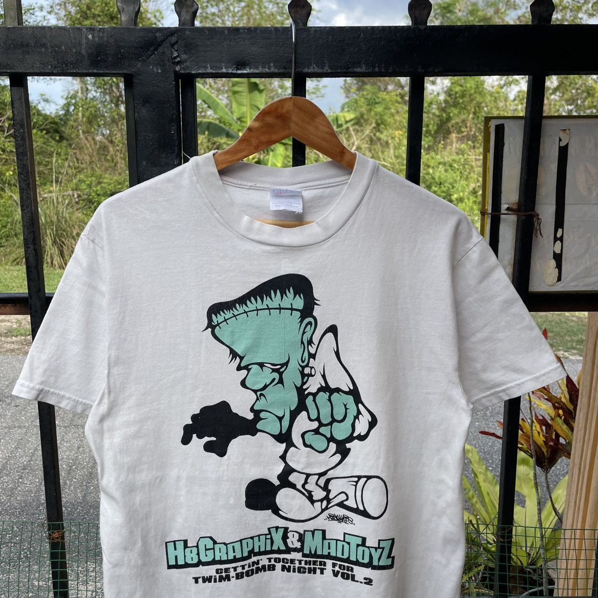 Hanes 🔥Vintage 90s H8 Graphix X Mad Toys Frakenstein Parody Tee Size US M / EU 48-50 / 2 - 4 Thumbnail