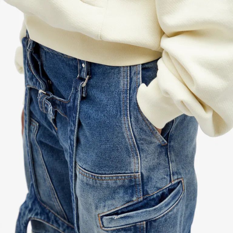 Off-White o1s22i1n0824 Cargo Harness Jeans in Blue Size 26" / US 2 / IT 38 - 5 Thumbnail