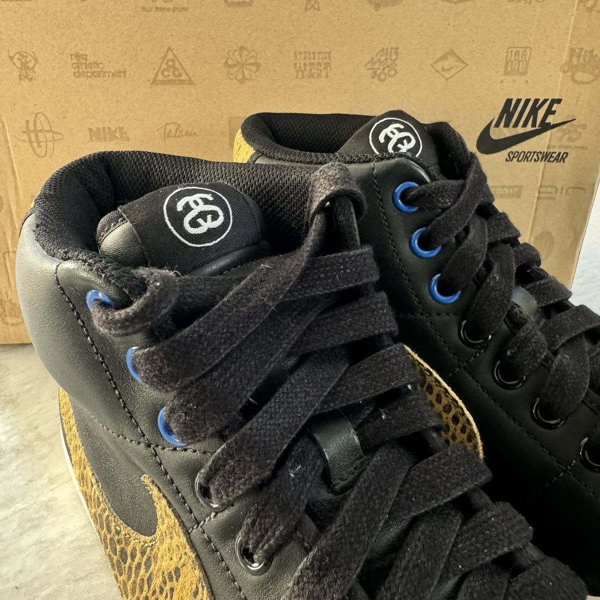 Nike × Stussy Stussy x Nike All-Court Mid Black Sz. 10.5 Size US 10.5 / EU 43-44 - 6 Thumbnail