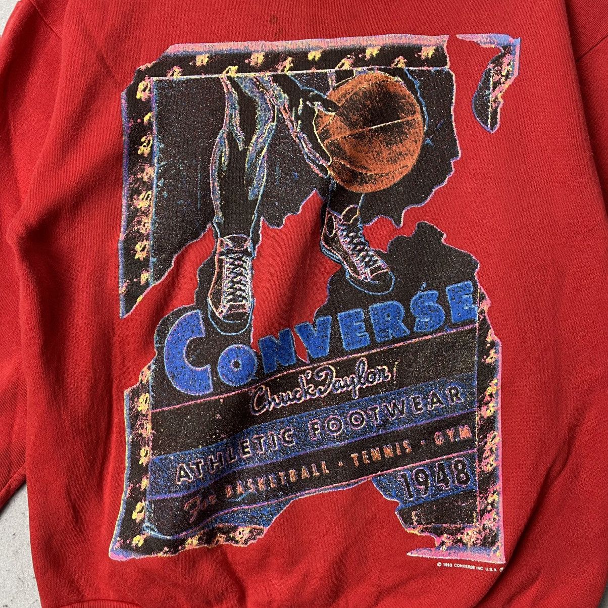 Converse Vintage 1993 Converse “1948” Graphic Crewneck Sweatshirt Size US M / EU 48-50 / 2 - 3 Thumbnail