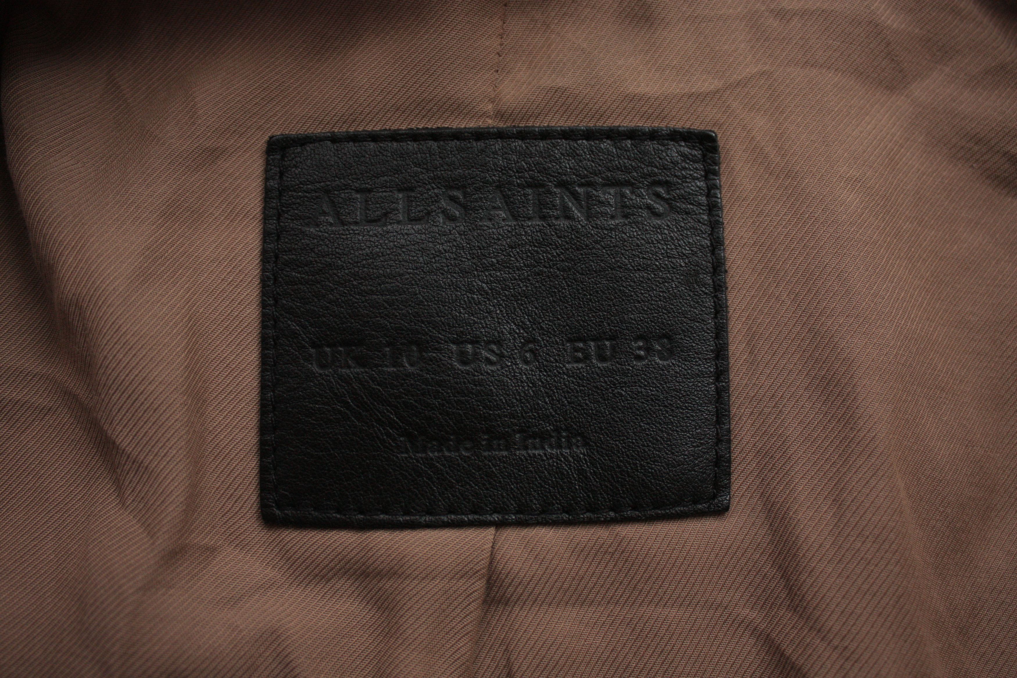 Allsaints AllSaints Hitchen Biker Goat Leather Beige Jacket US6 Size M / US 6-8 / IT 42-44 - 5 Thumbnail