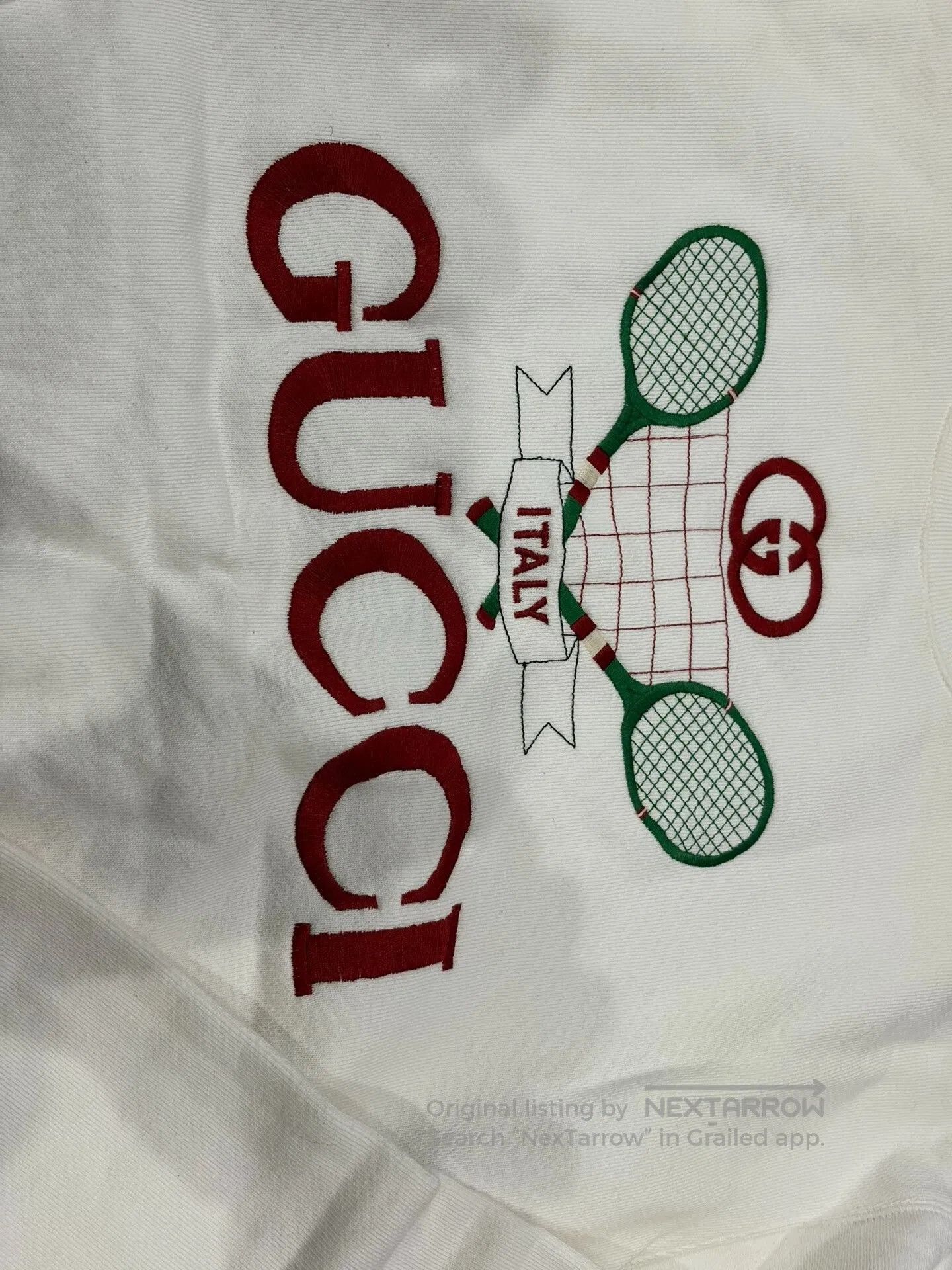 Gucci Gucci White Tennis Racket Sweatshirt. Size US L / EU 52-54 / 3 - 2 Thumbnail