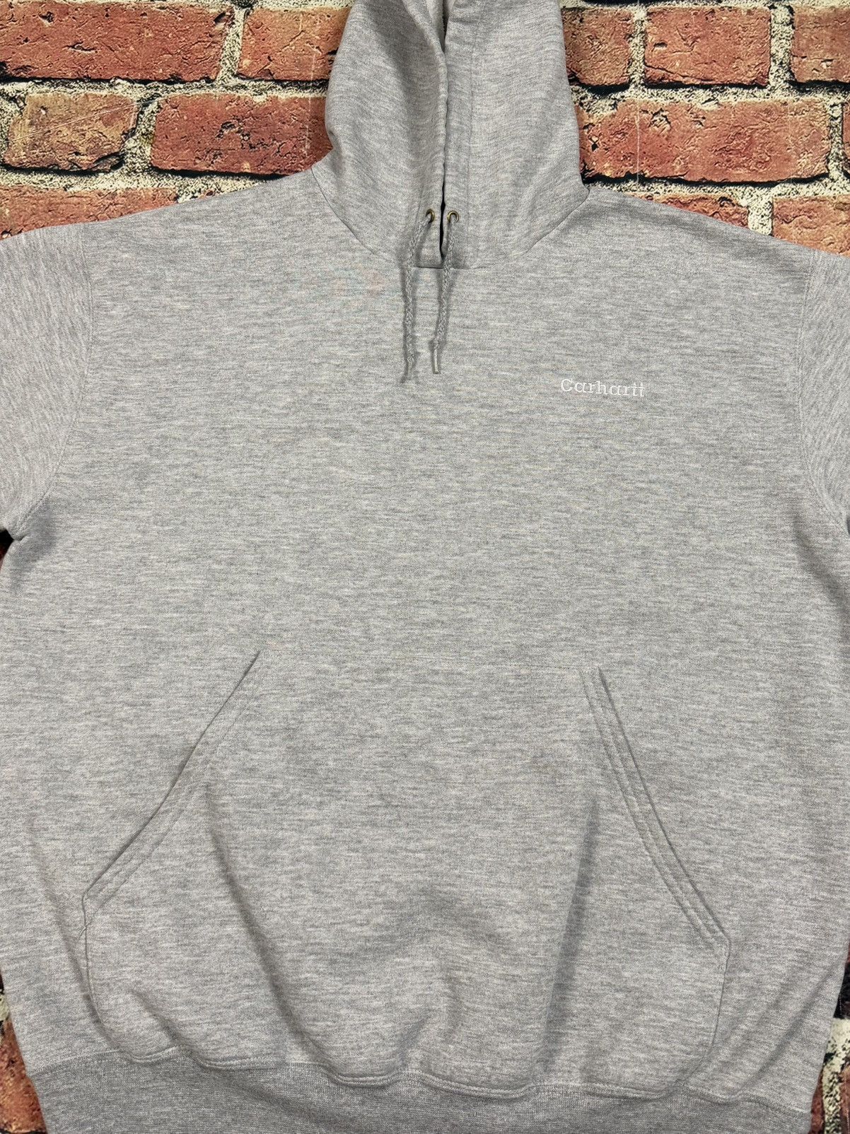 Carhartt Vintage Carhartt Gray Hoodie Sweatshirt 90s Y2K Script Logo Size US L / EU 52-54 / 3 - 5 Thumbnail