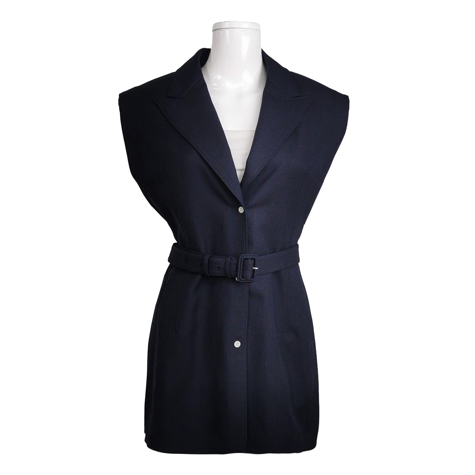 Prada Prada Virgin Wool Belted Vest Size 40 Size S / US 4 / IT 40 - 1 Thumbnail