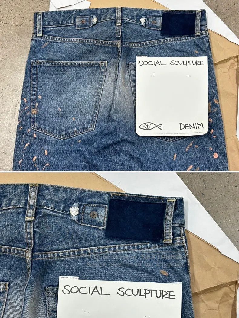 Visvim Visvim 24aw Social Sculpture 01 Wide D41 Damaged 41 Ink Sp Size US 32 / EU 48 - 7 Thumbnail