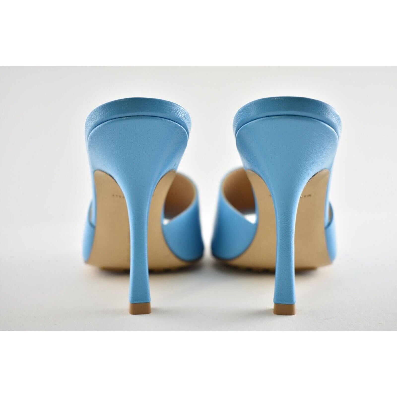 Bottega Veneta Stretch Square Toe Blue Backless Sandal Mule Heel Pump 37.5 Size US 7.5 / IT 37.5 - 11 Thumbnail