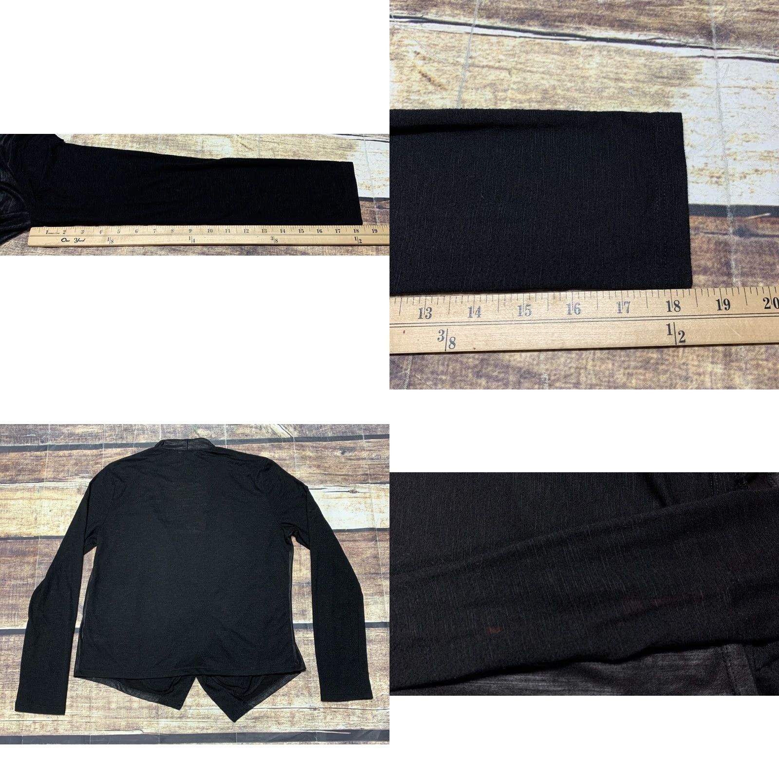 Calvin Klein Calvin Klein Cardigan Open Front Size Medium 2 Front Zipper Pockets Long Sleeves Black Womens Sweater Cardigan Size M / US 6-8 / IT 42-44 - 8 Thumbnail