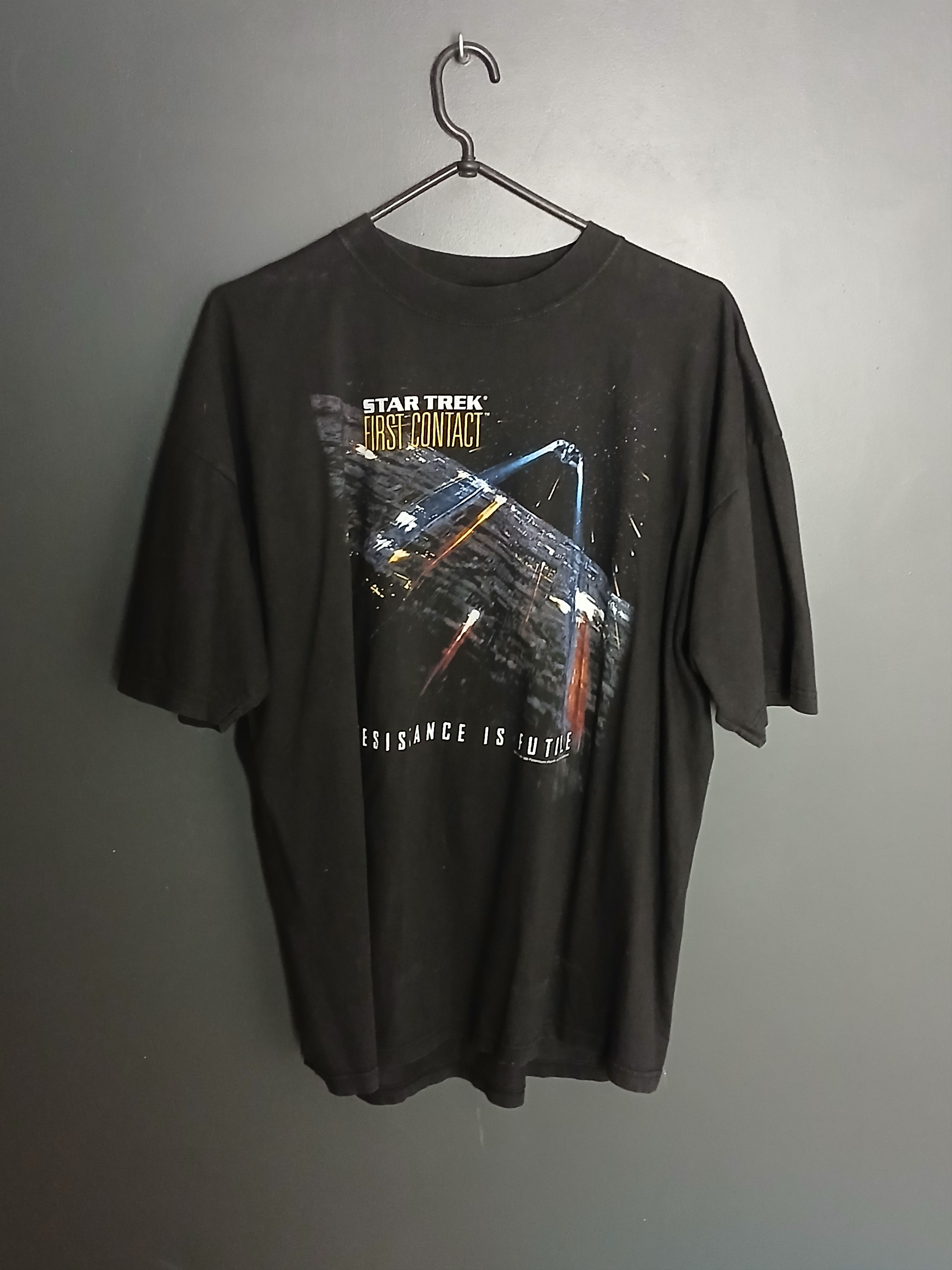 Vintage Vintage 1996 Star Trek First Contact T-Shirt Size US XL / EU 56 / 4 - 1 Thumbnail