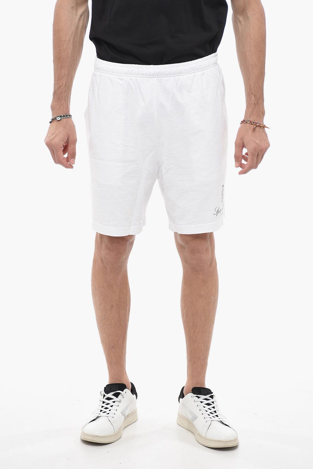 image of Sporty Rich Og1Mm0524 3 Pockets Cotton Short In White, Men's (Size 30)