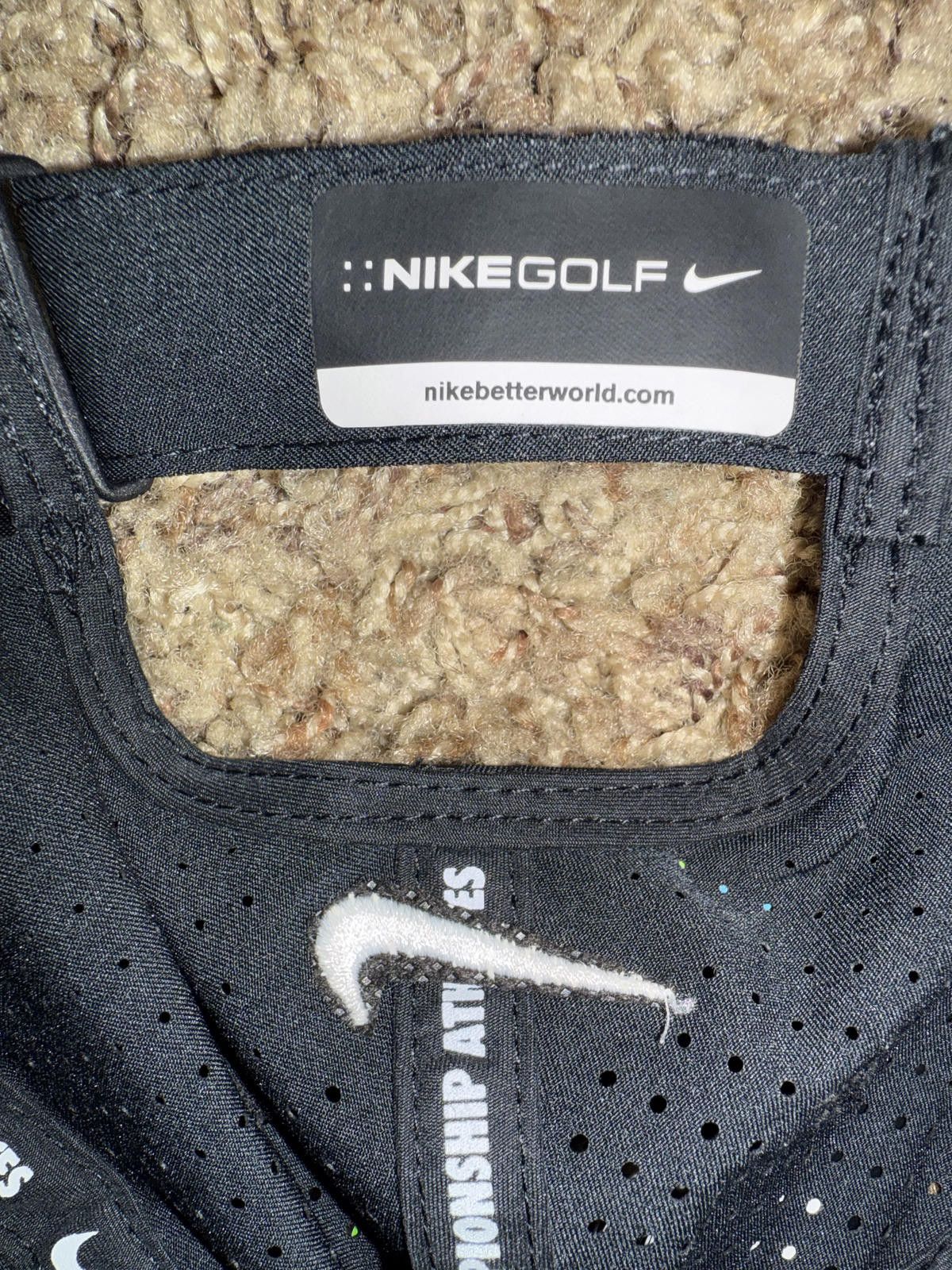 Nike Nike Golf Tiger Woods Embroidered Logo Dark Blue Aerobill Hat Size ONE SIZE - 10 Thumbnail