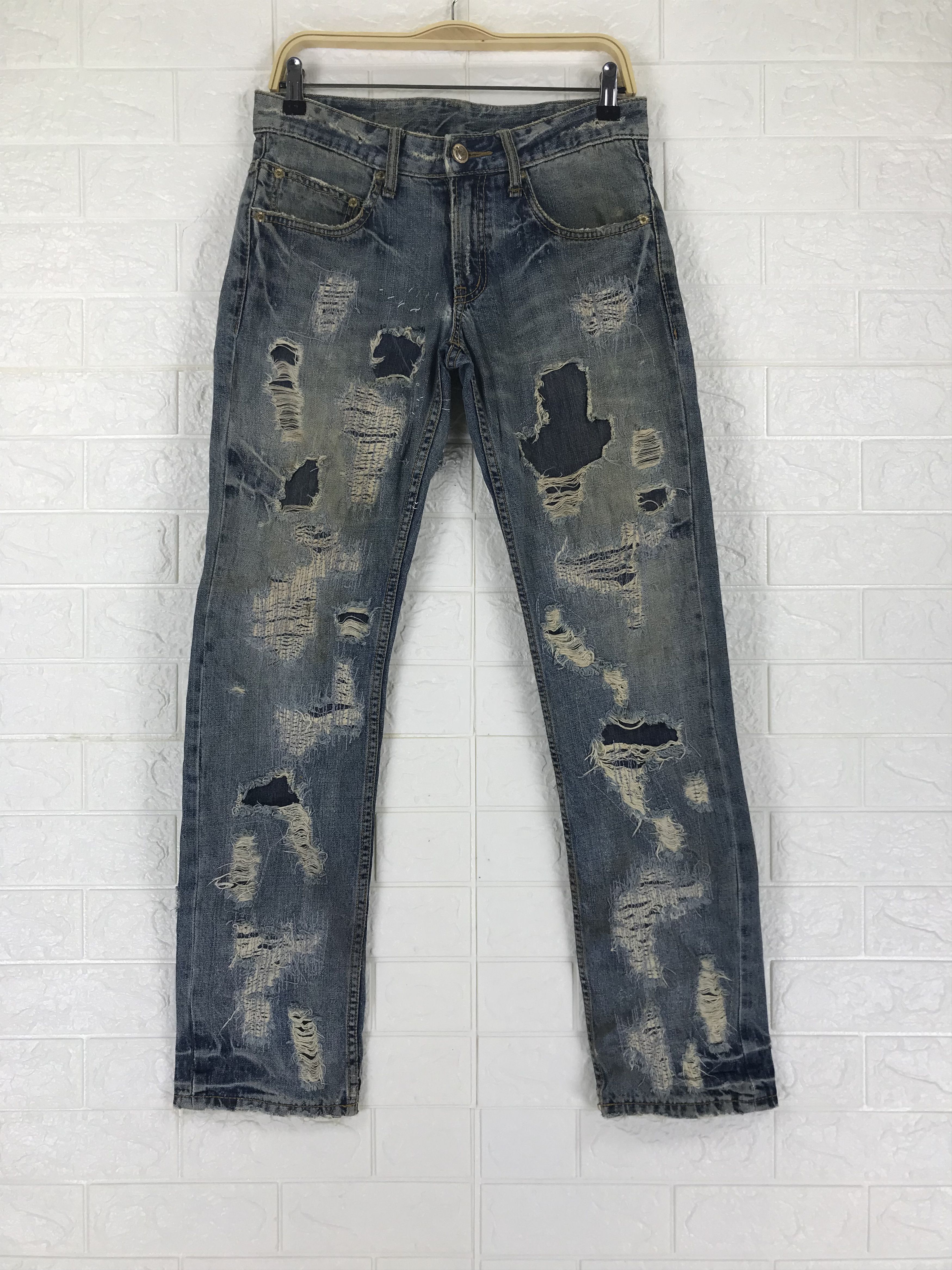 If Six Was Nine Vintage Japanese Distressed Design Jeans Size US 31 - 1 Thumbnail