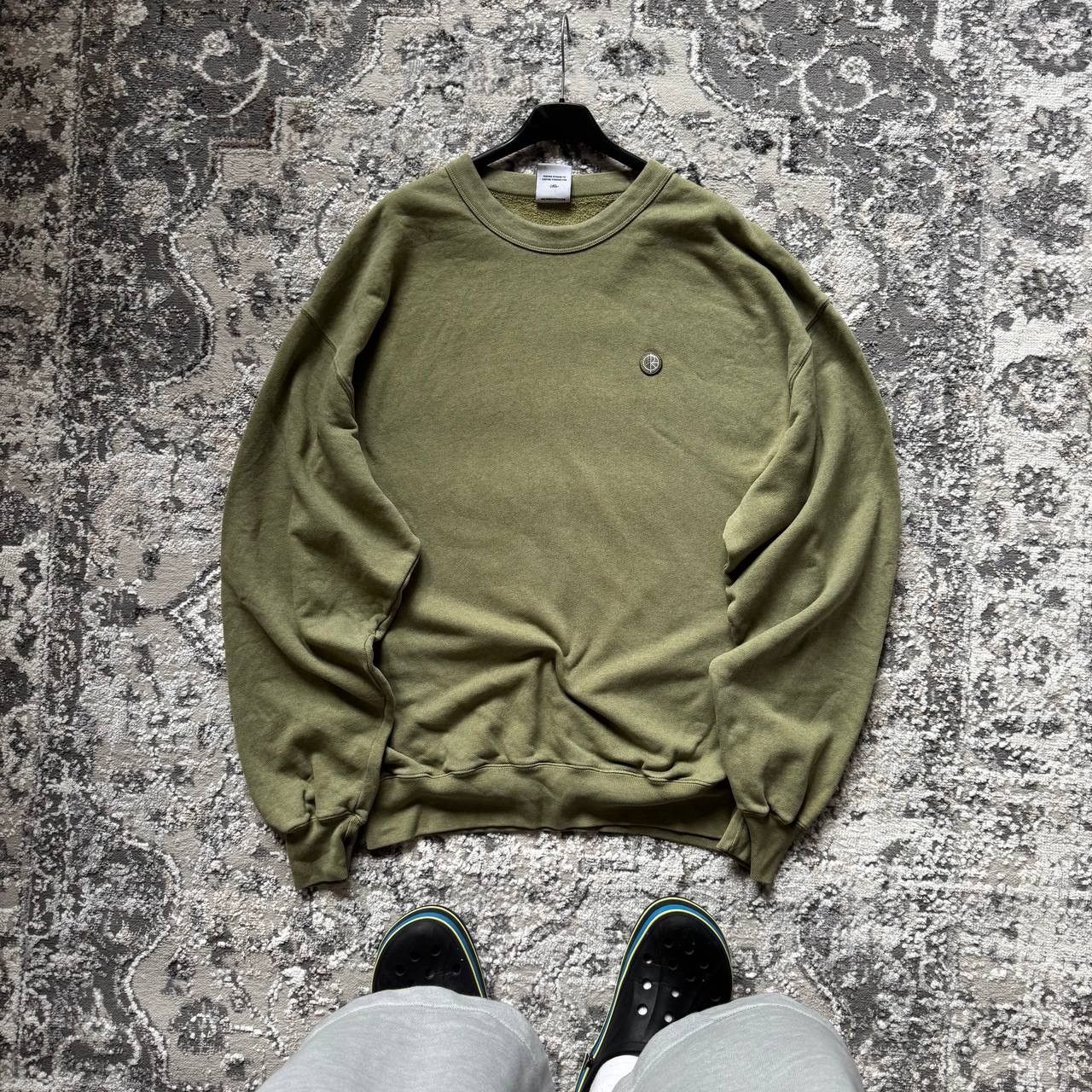 Polar Skate Co. Polar Skate Khaki Baggy Dyed Patch Crewneck Size US XL / EU 56 / 4 - 2 Thumbnail