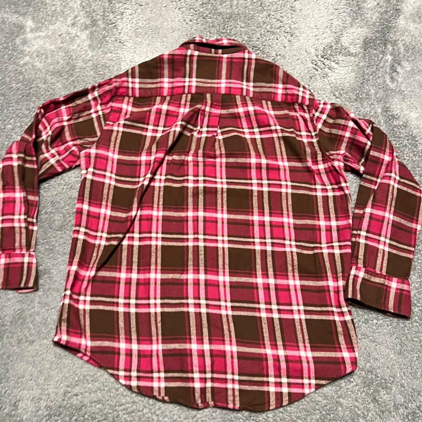Pinko Five Brother Flannel Shirt Medium Pink Plaid Long Sleeve Button Up Pocket Men Size US M / EU 48-50 / 2 - 3 Thumbnail
