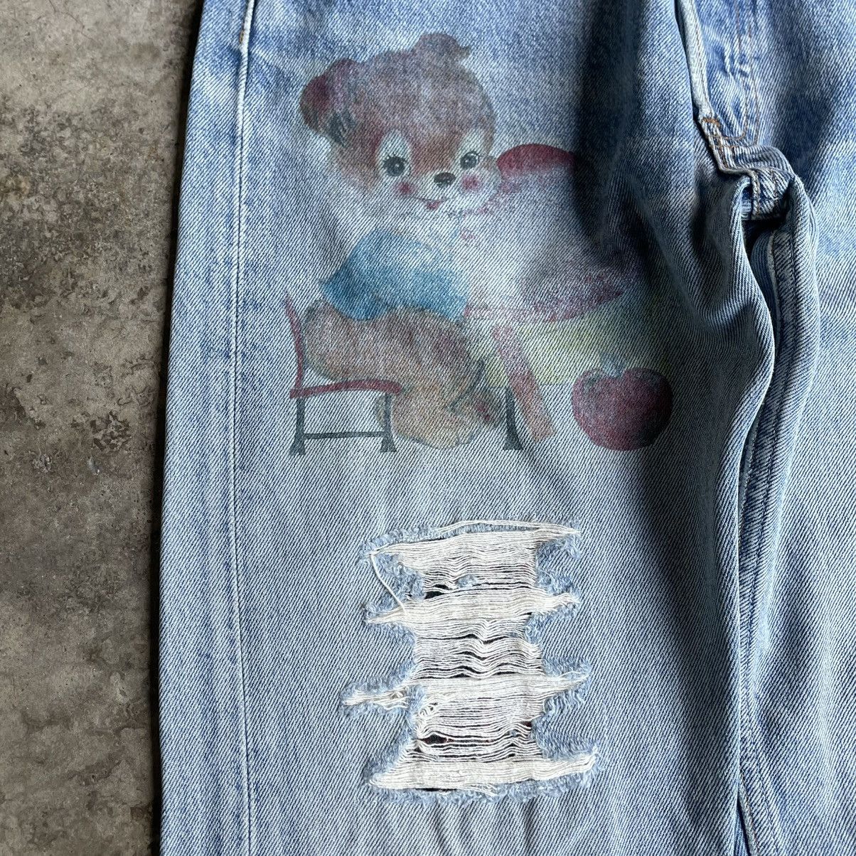 Levi's Vintage Clothing 🔥Vintage Levis 501 Custom Design Ripped Distress Denim Jeans Size US 30 / EU 46 - 8 Thumbnail
