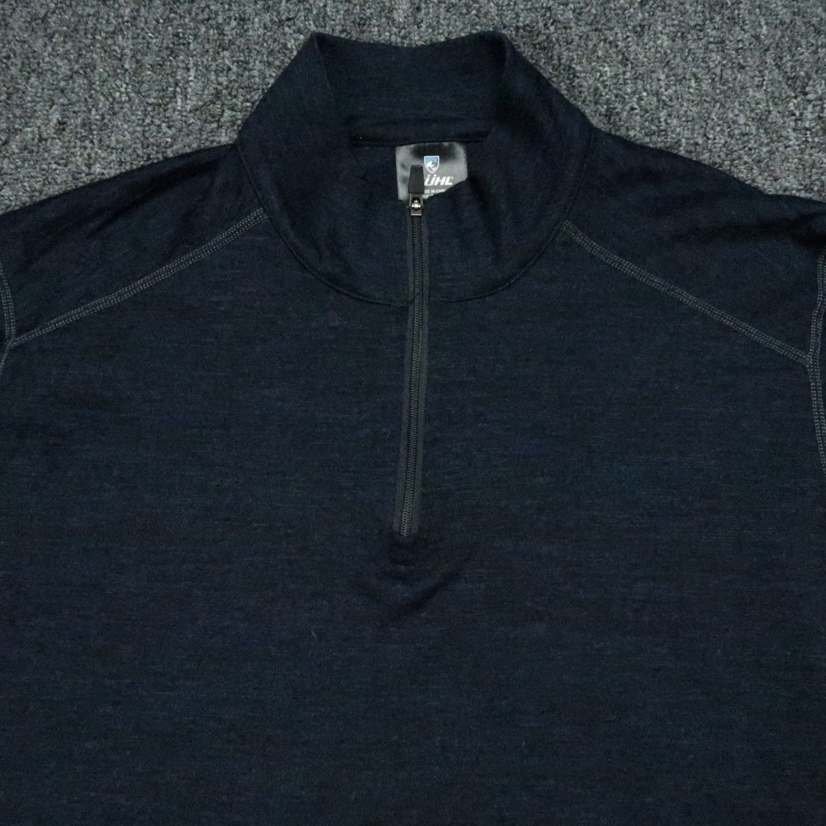Layer 8 Kuhl Sweater Mens Medium Blue Quarter Zip Merino Wool Mid Layer Size US M / EU 48-50 / 2 - 2 Thumbnail