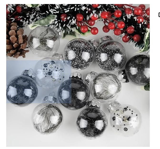 NBDN Nobrandedon 2.36" Clear Plastic Ball Ornaments, 30pcs Shatterproof Size ONE SIZE - 3 Thumbnail