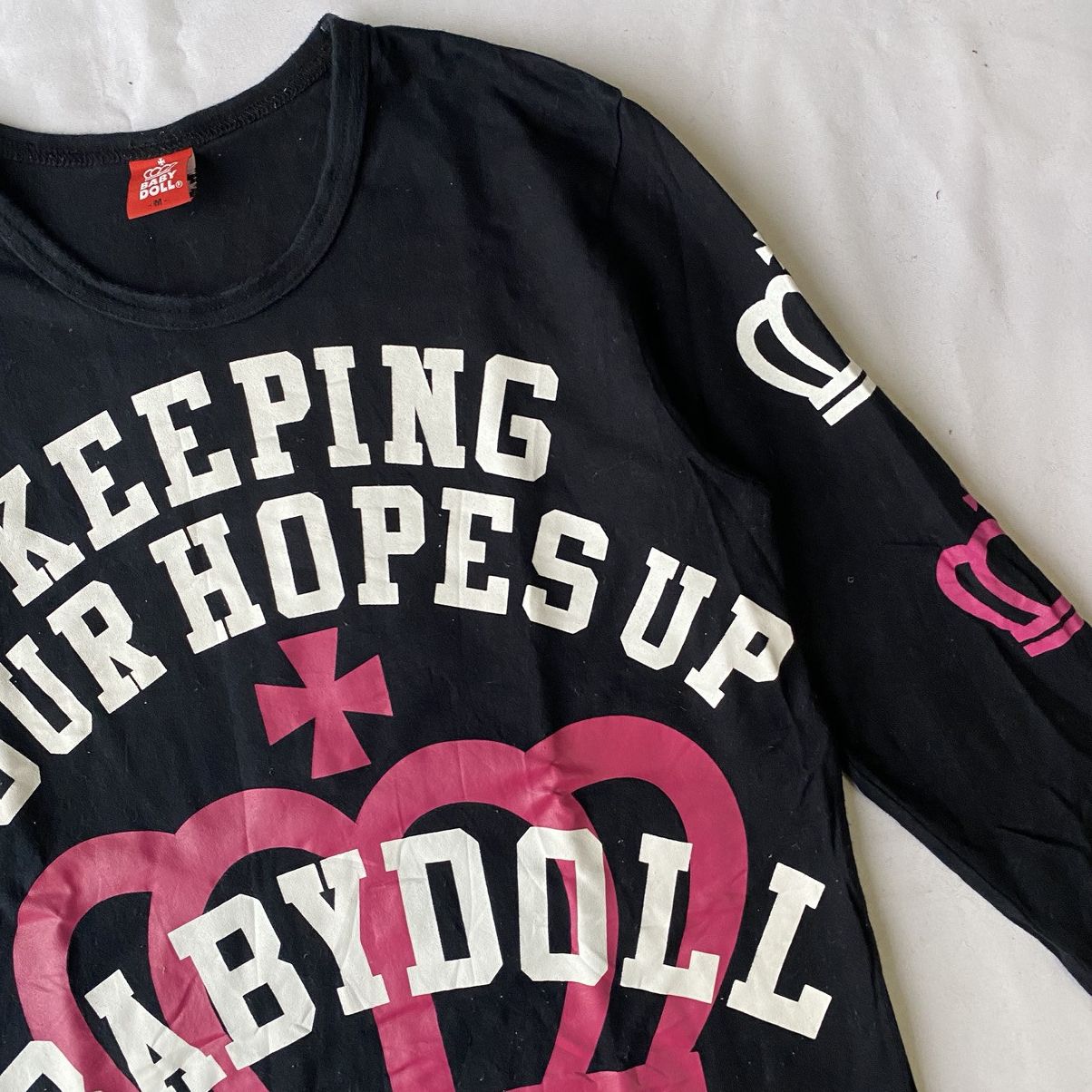 If Six Was Nine × Japanese Brand × Le Grande Bleu (L.G.B.) Japanese Street Style Y2K Baby Doll Crown Long Sleeve Tees Size M / US 6-8 / IT 42-44 - 5 Thumbnail