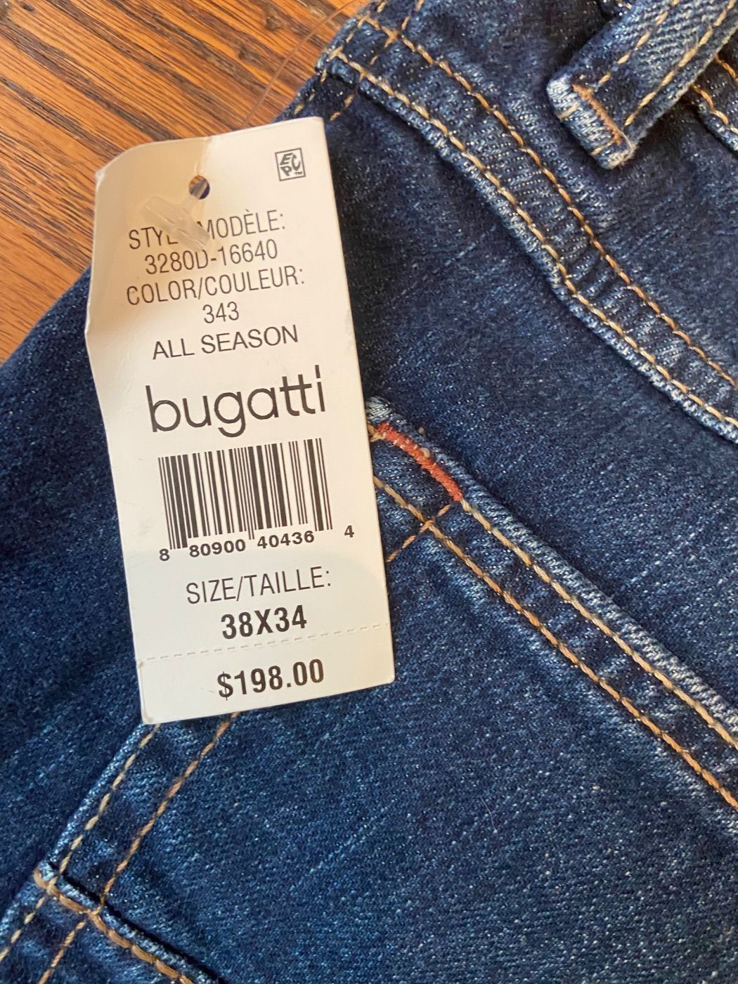 Bugatti Bugatti Men's All Season Jeans 3280D-16640 Size 38x34 Size US 38 / EU 54 - 4 Thumbnail