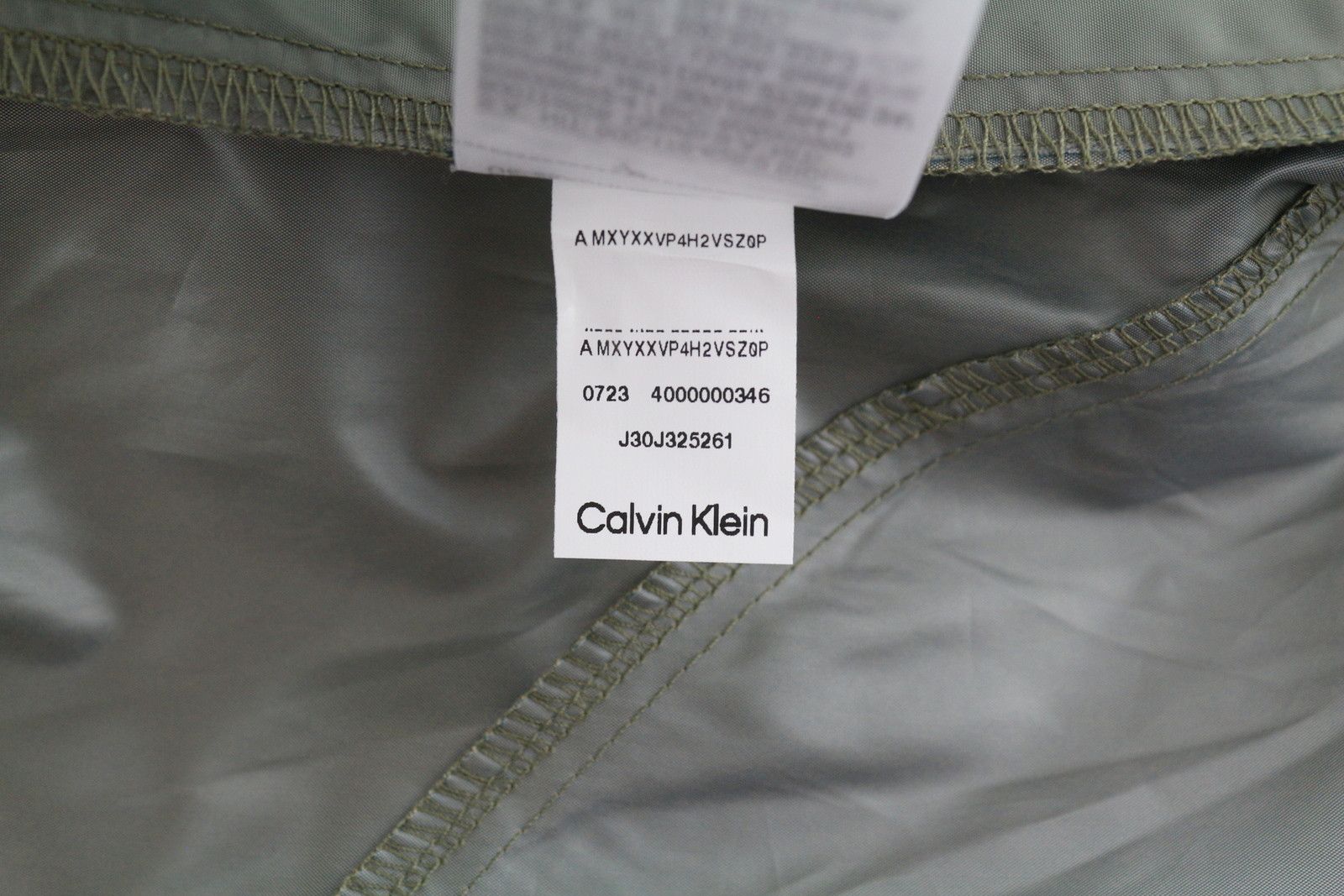 Calvin Klein L Grey Elastic Waist Shiny Track Cargo Pants 85022 Size US 34 / EU 50 - 10 Thumbnail