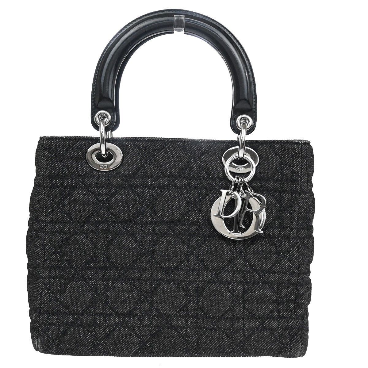 Dior Christian Dior Vintage Lady Dior Bag Cannage Quilt Denim Size ONE SIZE - 1 Thumbnail