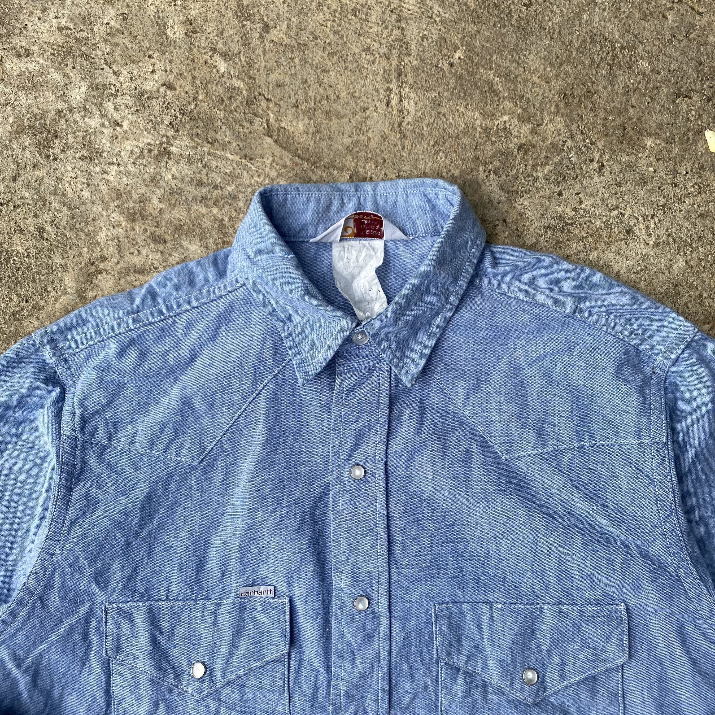 Carhartt × Vintage Vtg 90's Carhartt Union Made Western Shirt 🇺🇸 Size US L / EU 52-54 / 3 - 5 Thumbnail