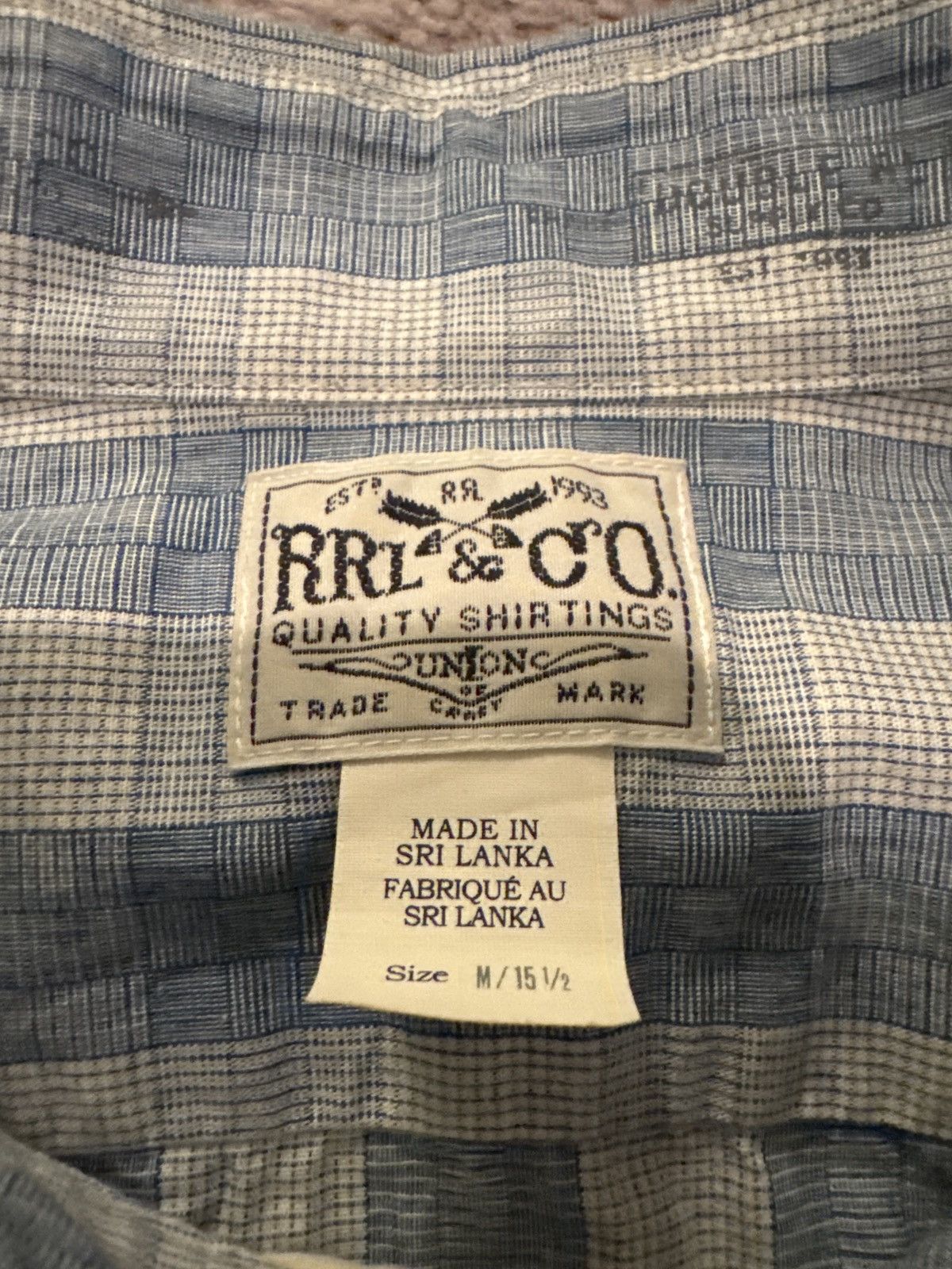 RRL Ralph Lauren RRL Button Up Shirt size 15.5/M Size US M / EU 48-50 / 2 - 2 Thumbnail