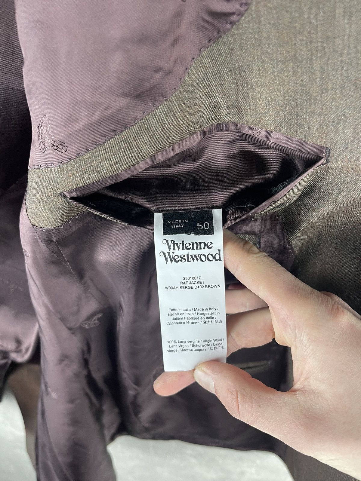Vivienne Westwood Vivienne Westwood RAF Archive Wool Suit Brown Serge Wool Size 50R - 17 Thumbnail