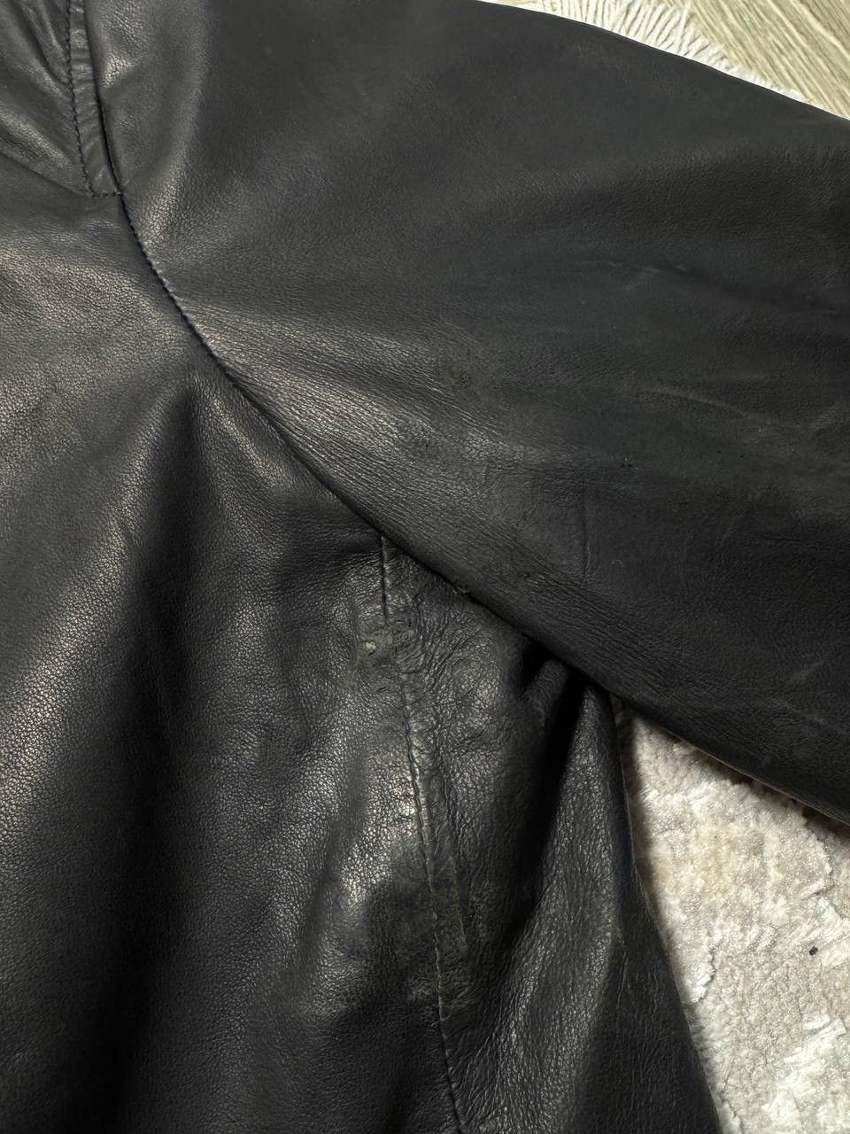 Allsaints ALLSAINTS Men’s Black Leather Bomber Jacket Sheep Leather Size US M / EU 48-50 / 2 - 10 Thumbnail