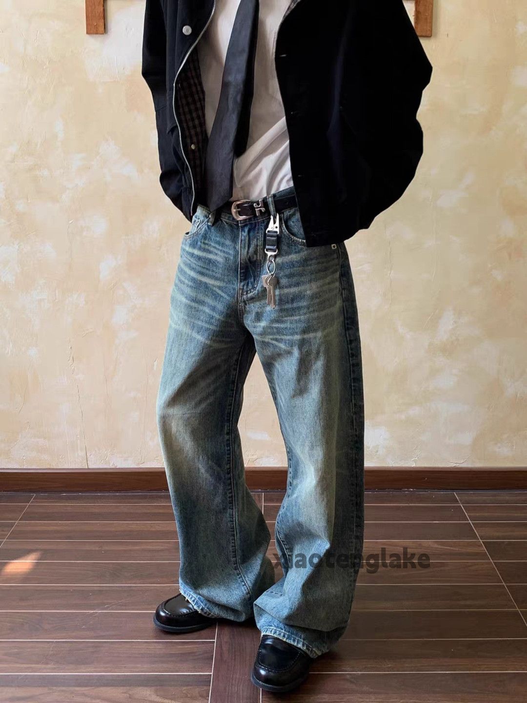 Jean Custom washed faded loose baggy yuppie y2k jeans Size US 28 / EU 44 - 2 Thumbnail