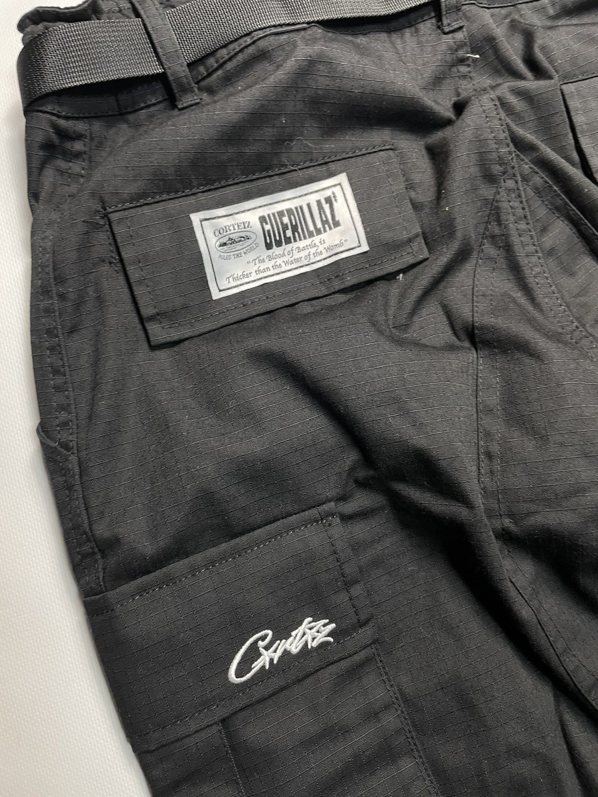 Corteiz Corteiz Black Cargo Pants White Ship Graphic Size L Size US 36 / EU 52 - 6 Thumbnail