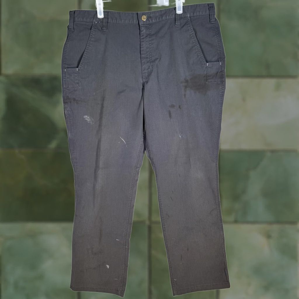 Carhartt Carhartt Pants Mens 38x29 Gray Ripstop Relaxed Fit Work Utility Zip Pocket Size US 38 / EU 54 - 1 Thumbnail