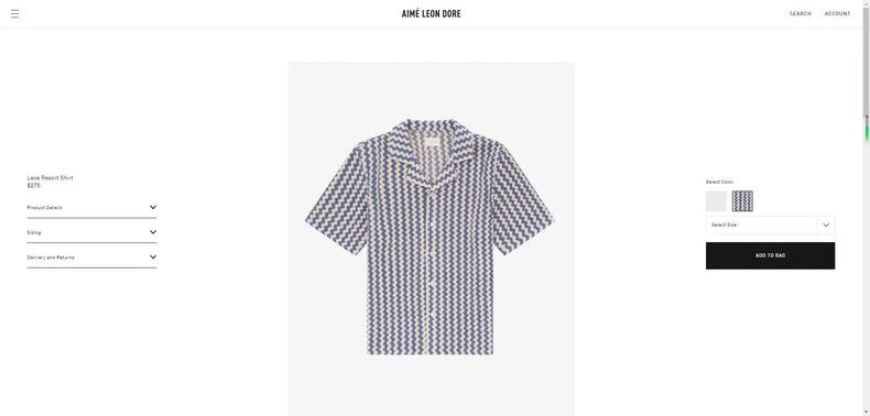 Aime Leon Dore Aime Leon Dore ALD 24ss Striped Mesh Short-Sleeved Shirt Bl Size US M / EU 48-50 / 2 - 3 Thumbnail