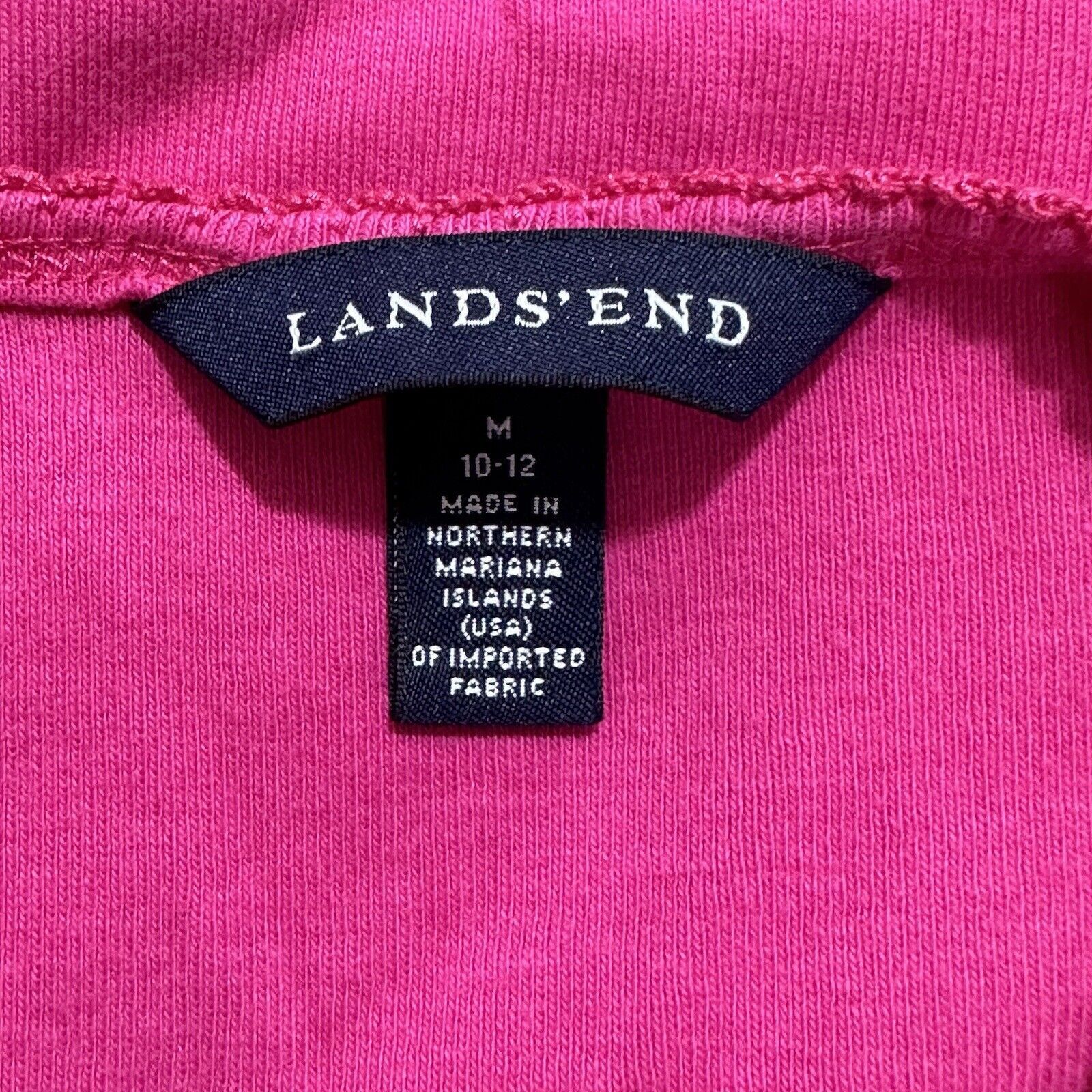 Lands' End Vintage Lands’ End Medium (10-12) Tank Top Hot Pink Shirt Size M / US 6-8 / IT 42-44 - 3 Thumbnail