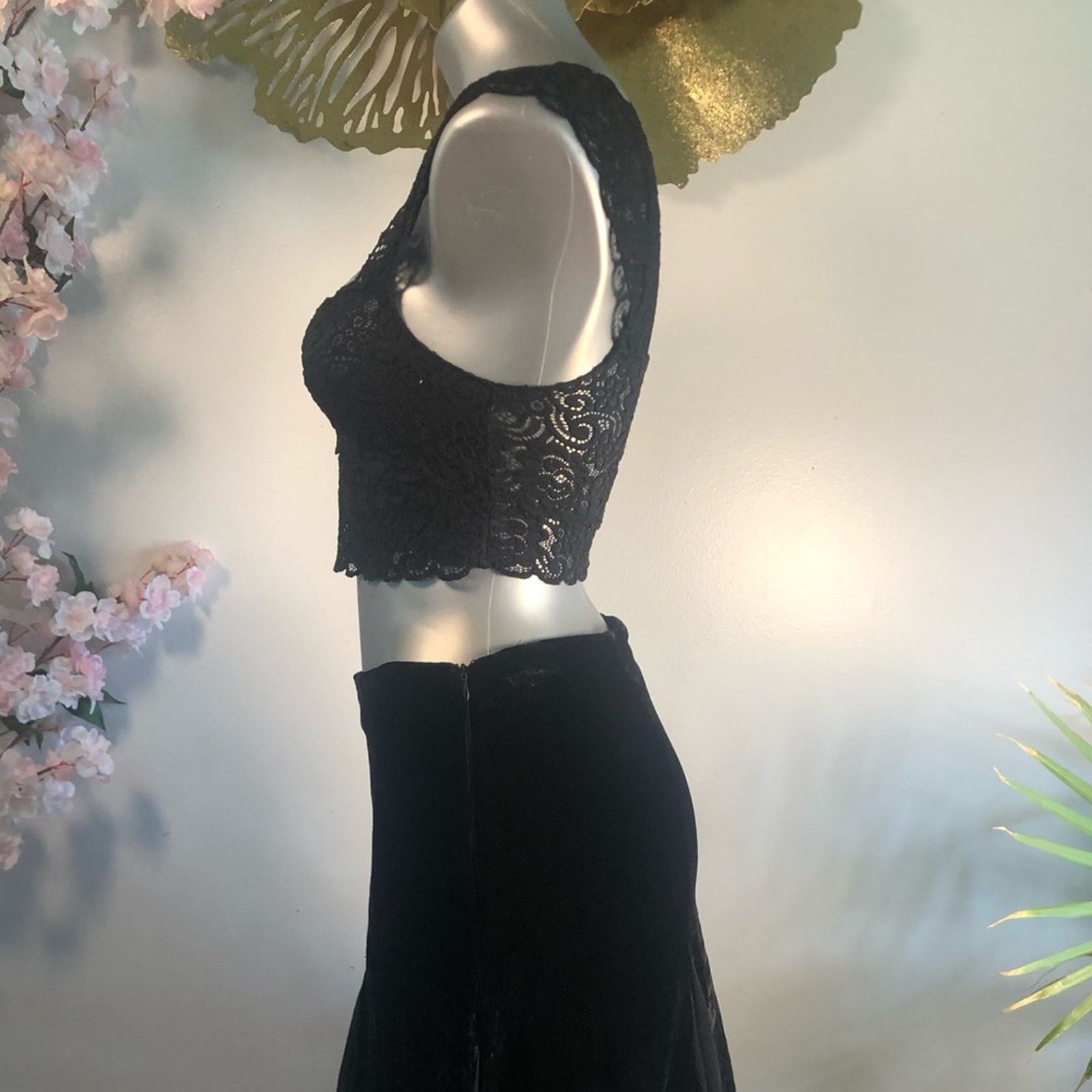 Free People Lace top cami low cut black free people intimately Size XS / US 0-2 / IT 36-38 - 9 Thumbnail