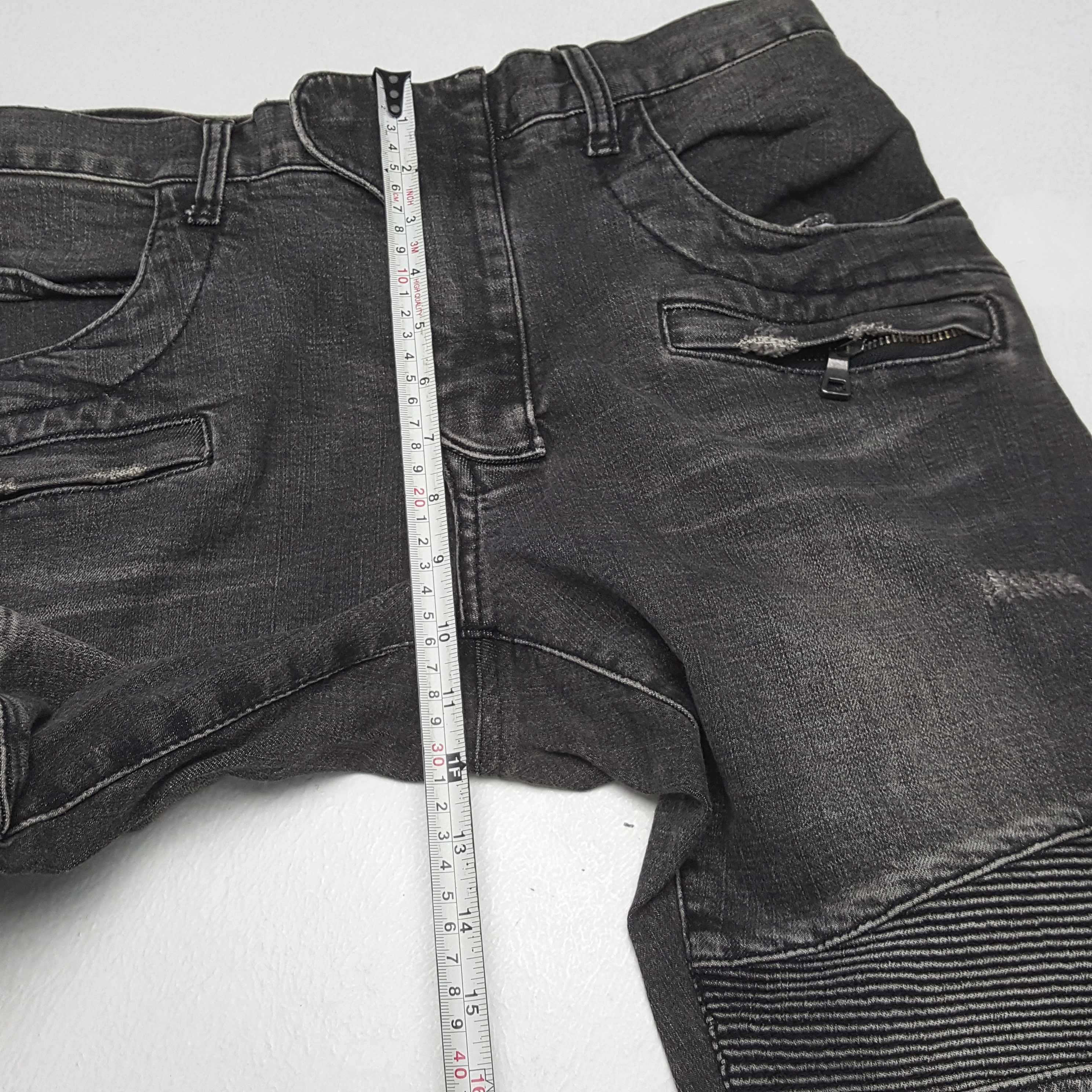 Vintage BALMAIN Paris Fashion Brand Distressed Jeans Size US 31 - 8 Thumbnail