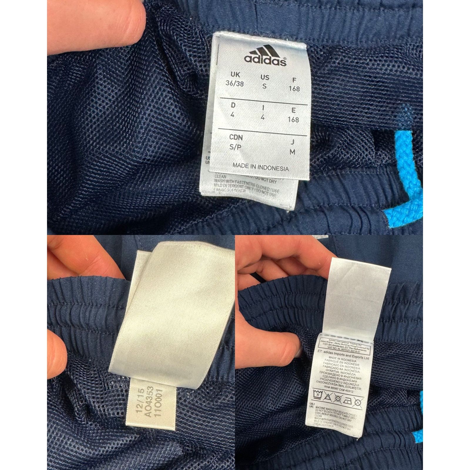 Adidas Adidas Navy Blue Logo Straight Leg Track Pant Small Size US 30 / EU 46 - 2 Thumbnail