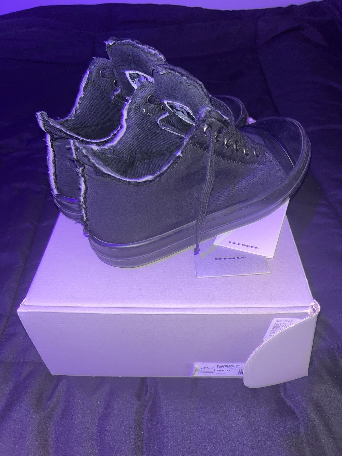 Rick Owens Drkshdw Rick Owens DrkShdw Triple Black Gethsemane Cotton Size US 9 / EU 42 - 9 Thumbnail