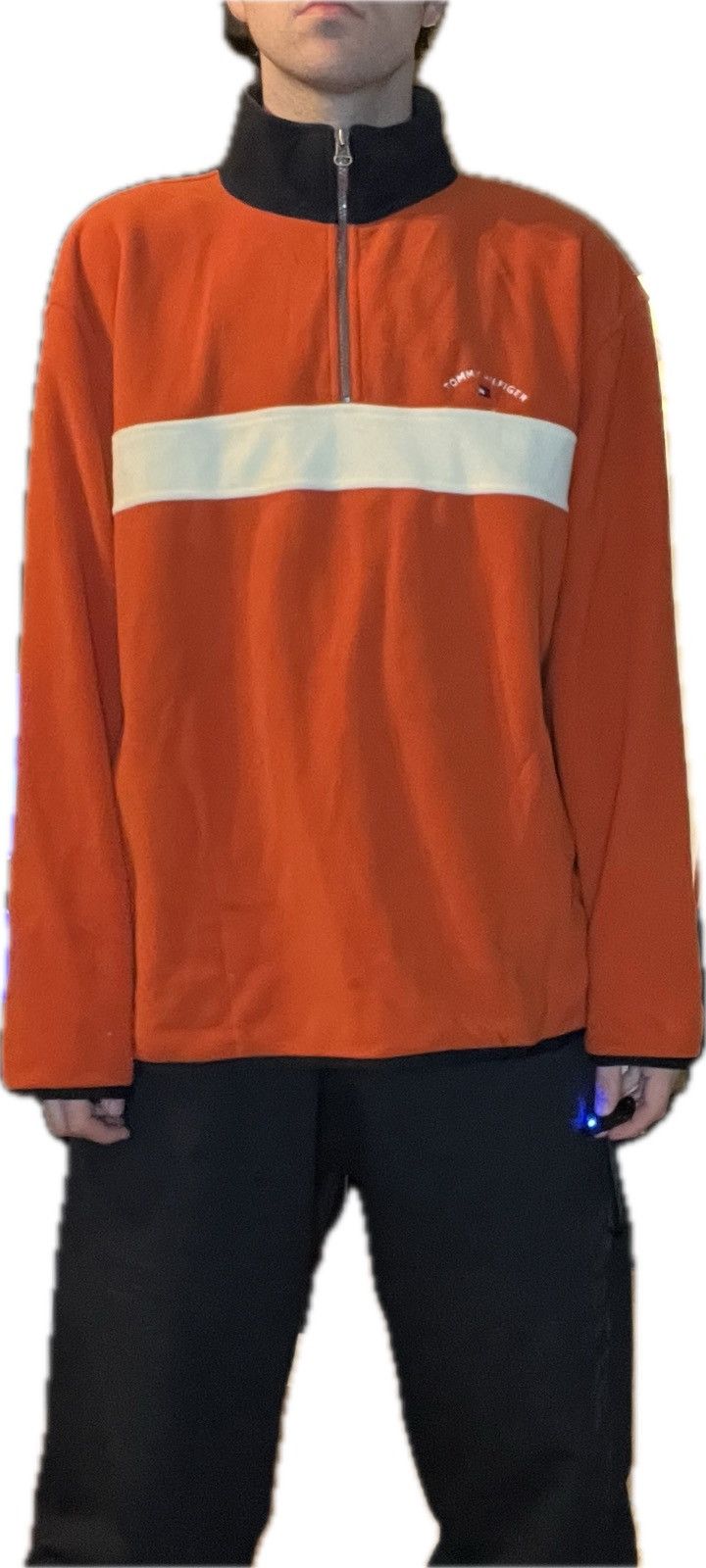 Tommy Hilfiger Tommy Hilfiger Quarter Zip Sweatshirt Orange Size XL Size US XL / EU 56 / 4 - 5 Thumbnail